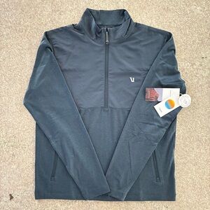 VUORI Sunday Element 1/2 Zip Jacket Ink Heather Sz Medium V2033 NWT